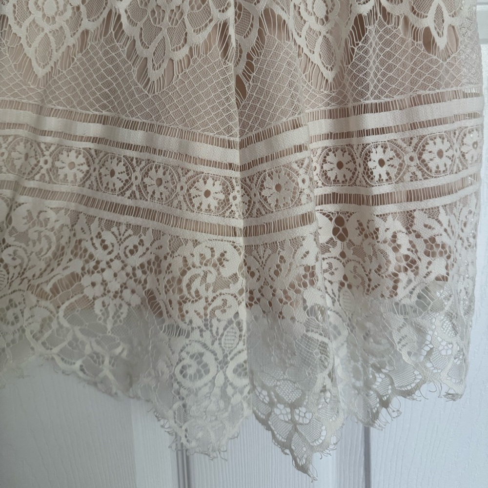 Women's LC Lauren Conrad Mock Neck Lace Top - Picture 7 of 9